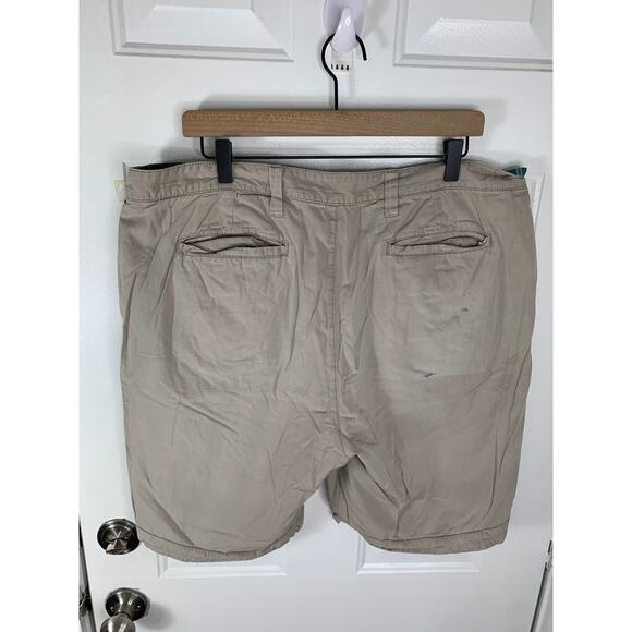 Tailor Vintage Men’s Reversible Plaid Khaki Linen Shorts Size 38 USA - Picture 9 of 12